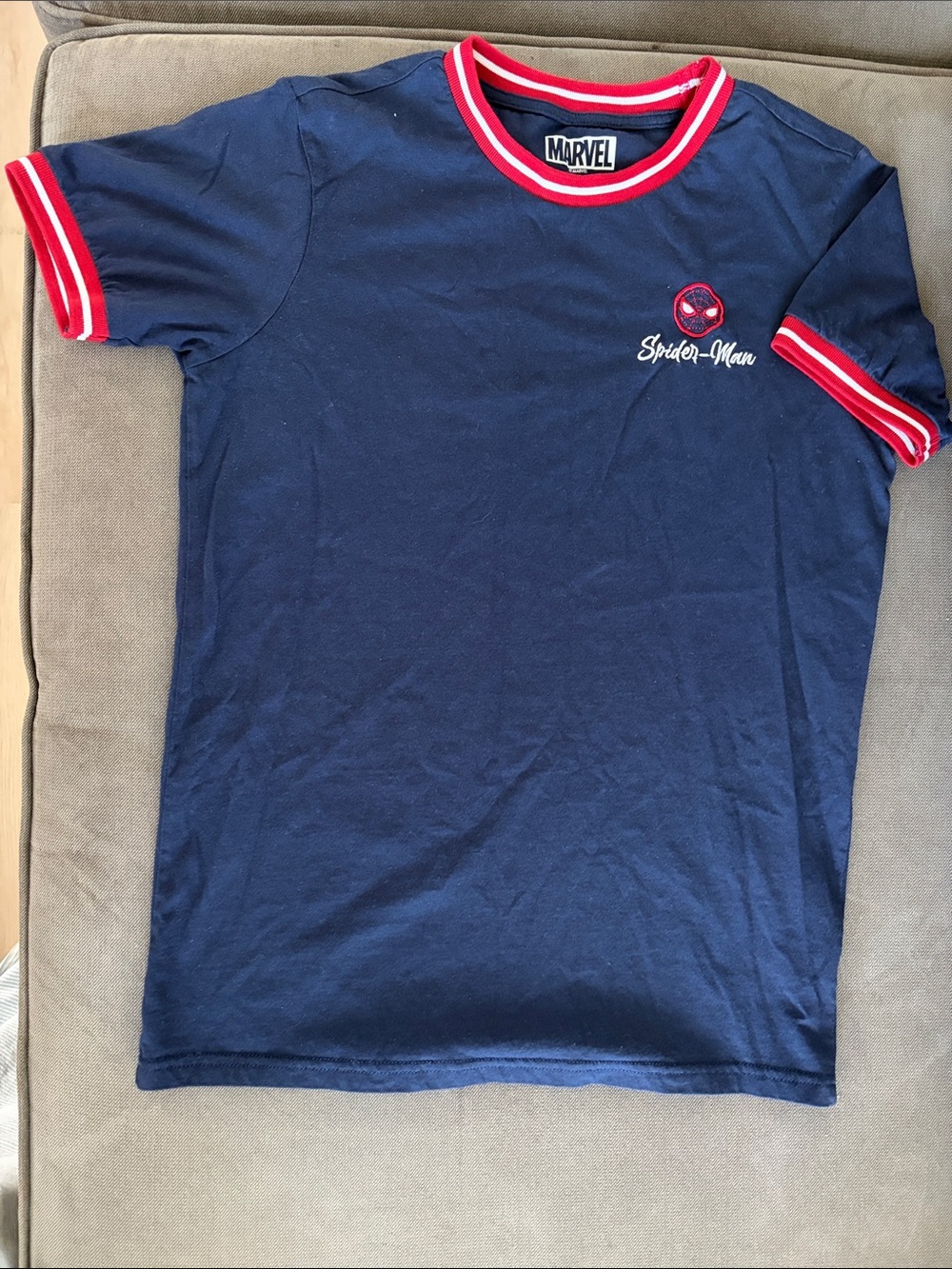 Marvel Spider-Man Navy & Red Ringer Tee